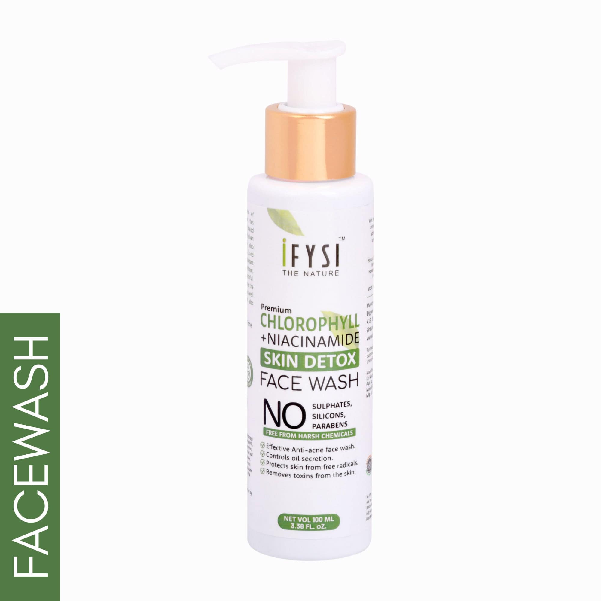 IFYSI Premium Chlorophyll Skin Detox Facewash (100 ml) - Ifysi