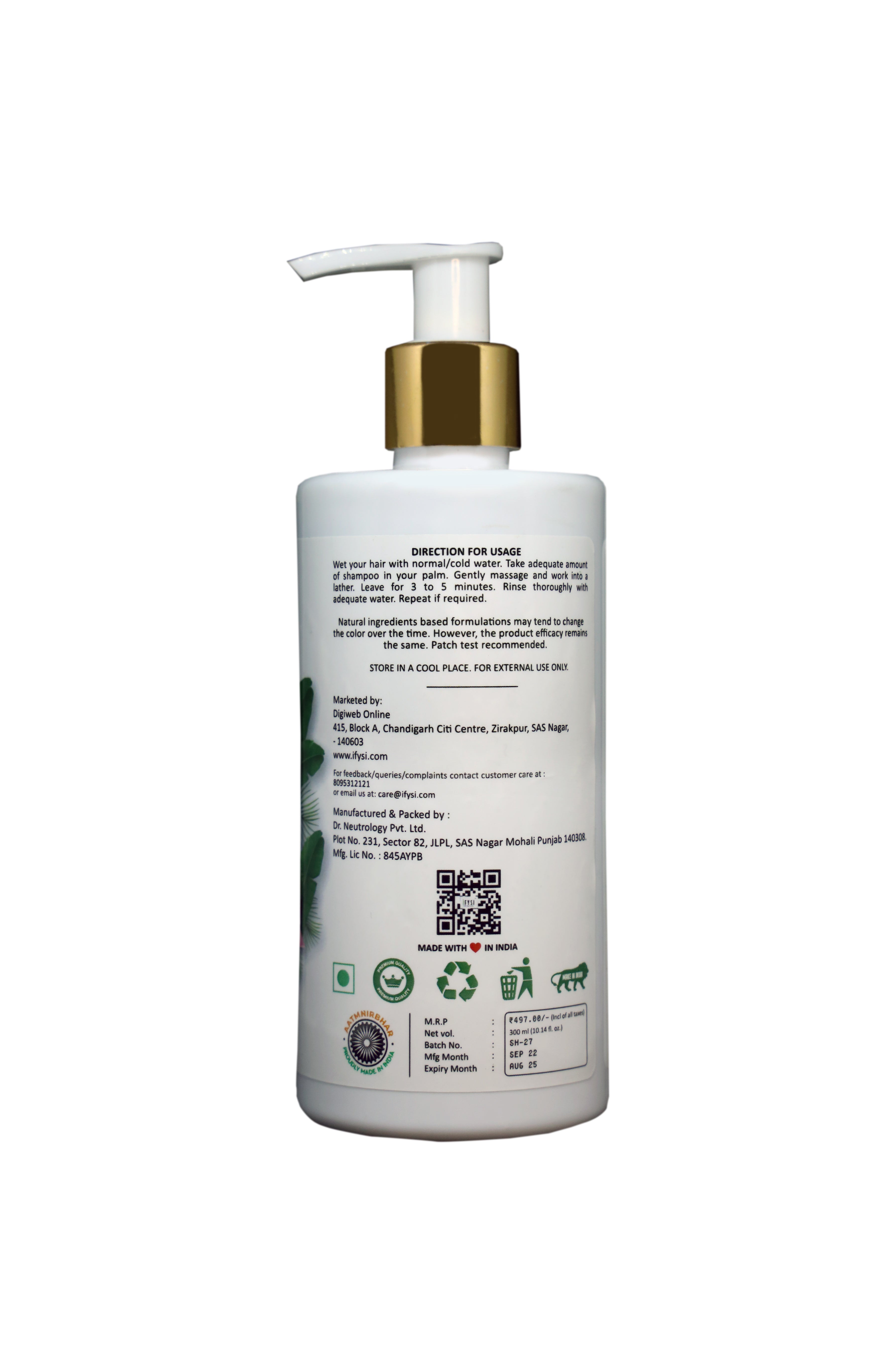 IFYSI Luxury Chlorophyll Shampoo with Tea Tree 300ml