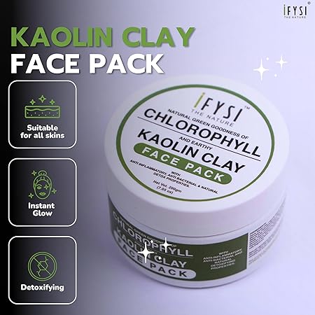 IFYSI Chlorophyll and Earthy Kaolin Clay Face Pack 200g