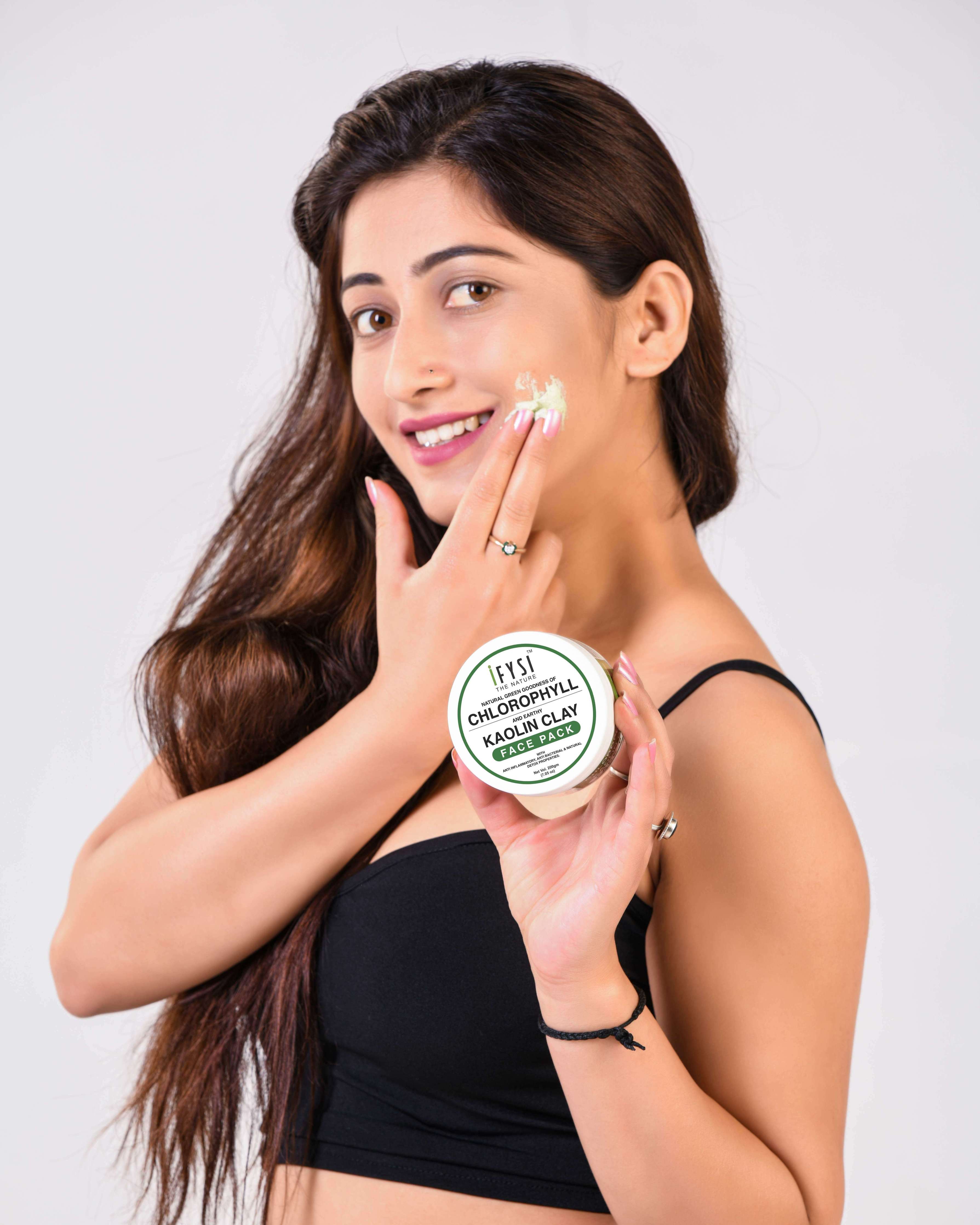 IFYSI Chlorophyll and Earthy Kaolin Clay Face Pack 200g